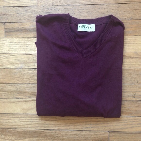Orvis Other - Orvis Purple V Neck Sweater M